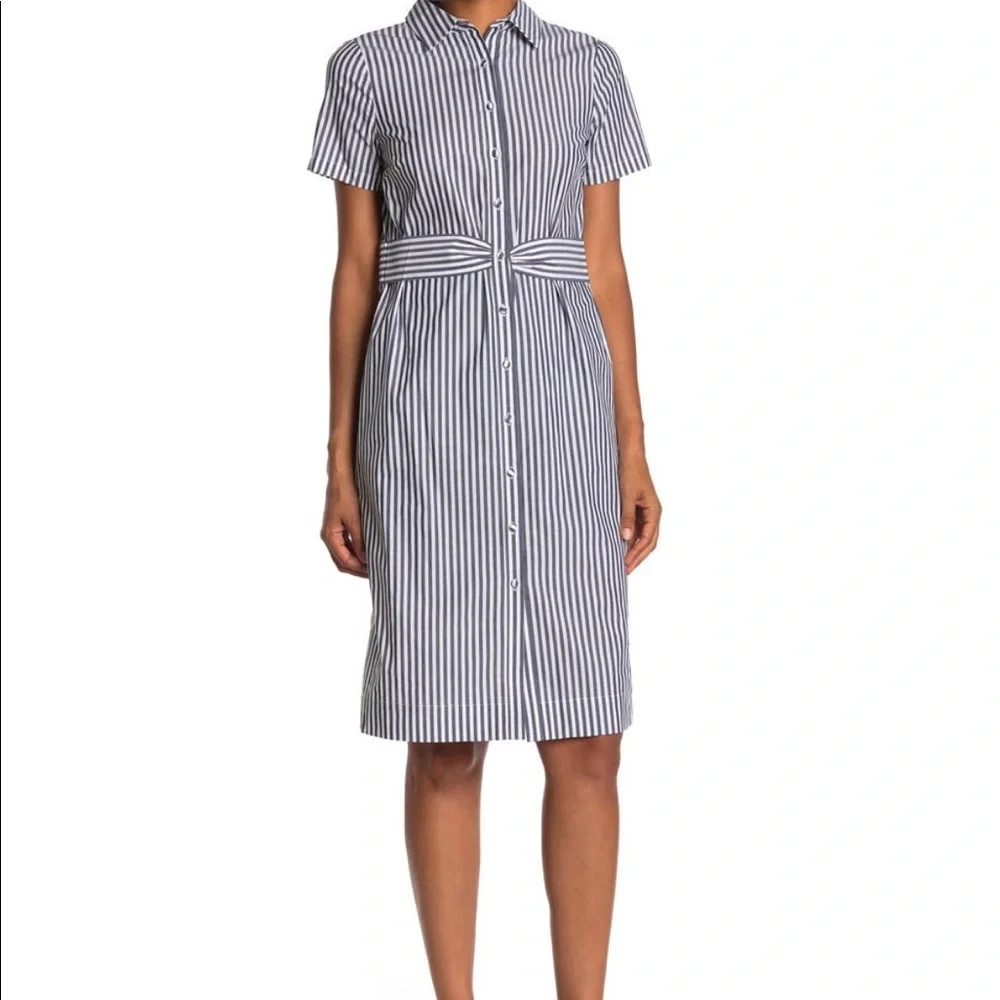 NWT 1901 Stripe Cotton Shirtdress sz 4